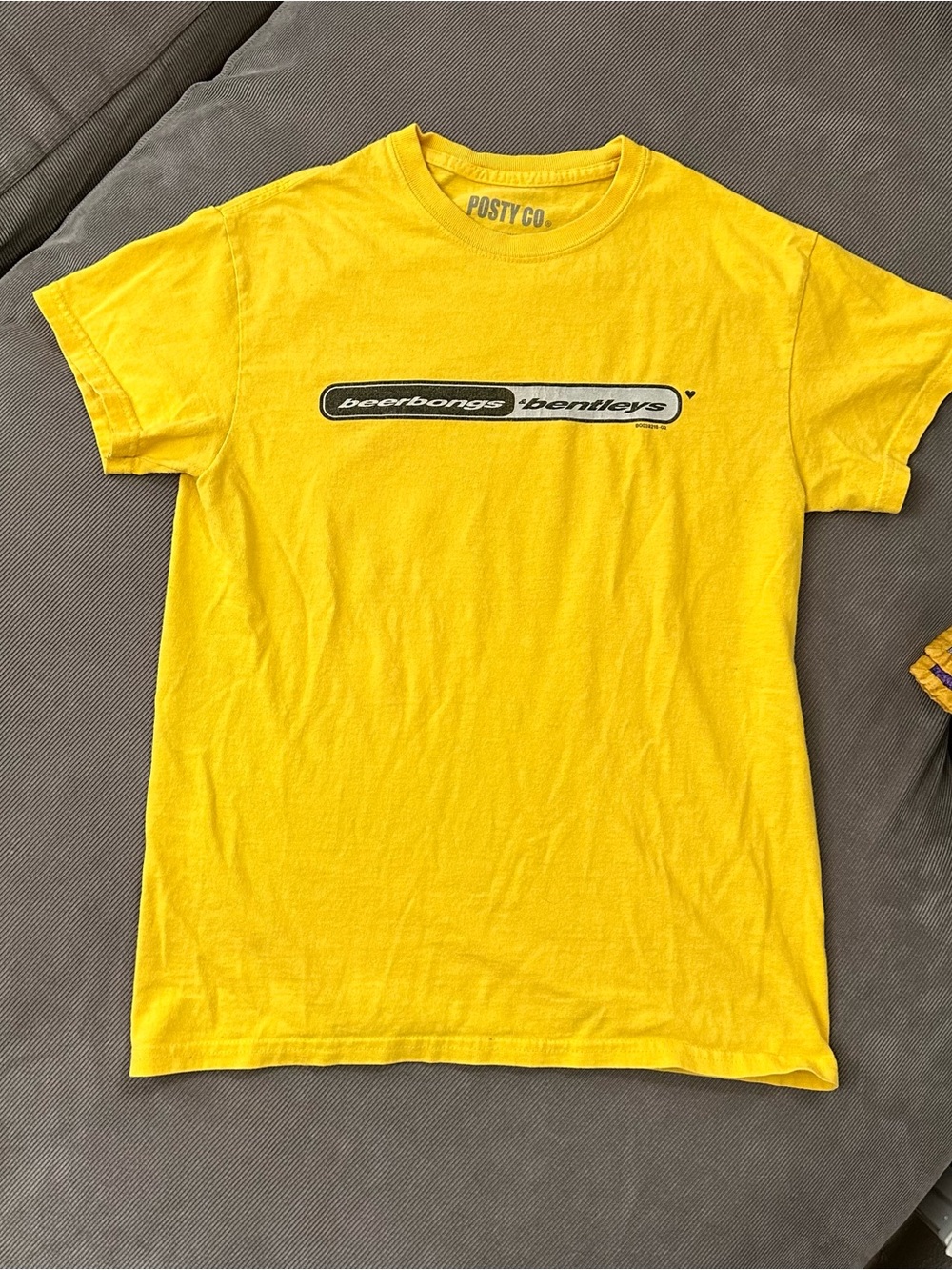 Post Malone Beer Bongs And Bentleys Concert T Shirt 2018 Yellow Size Small